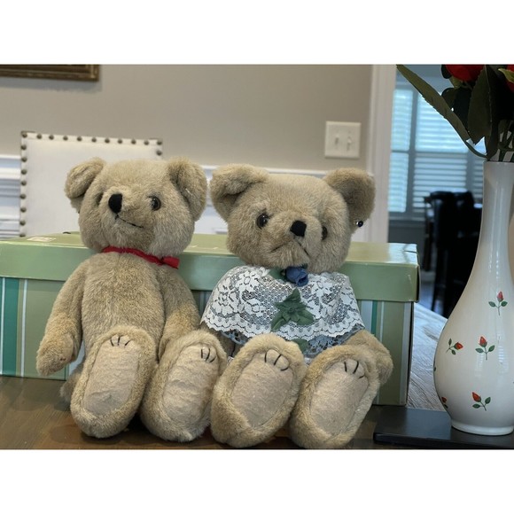 Set of 2 Teddy Bear For Craft Purposes Stuffed Animal  9" - Picture 2 of 5